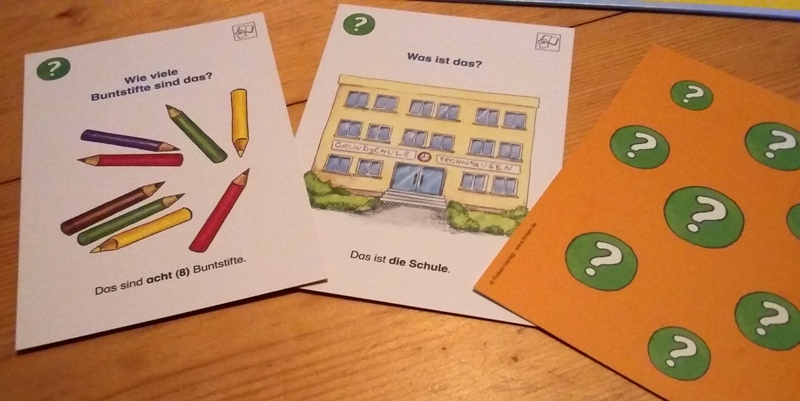 Bild: verschiedene Fragekärtchen