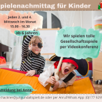 Spielenachmittag für Kinder ab 6 Jahren per Videokonferenz
