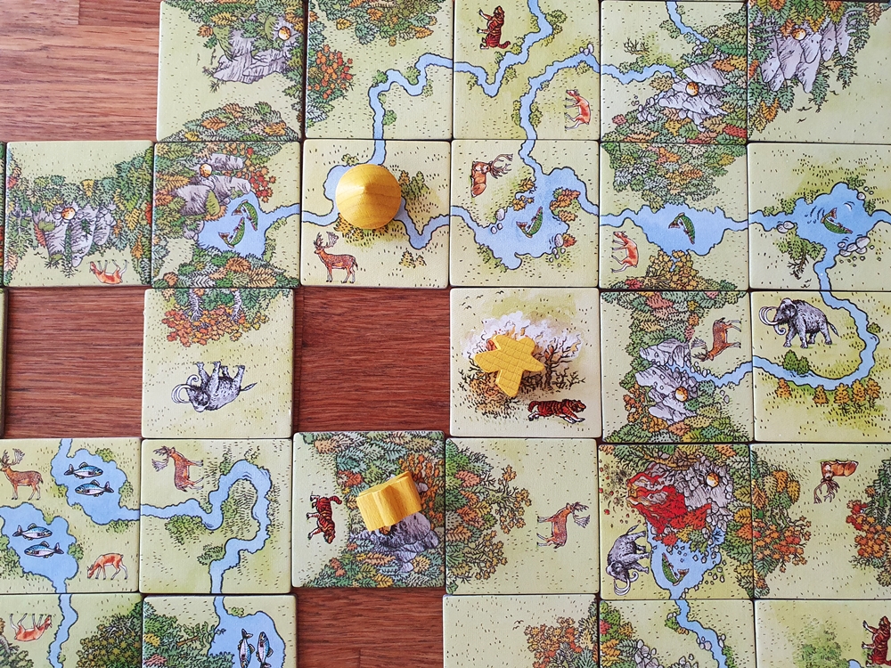 Meeple in der Urzeit Carcassonne Jäger und Sammler von Hans im Glück (Rezension) Spielecafé