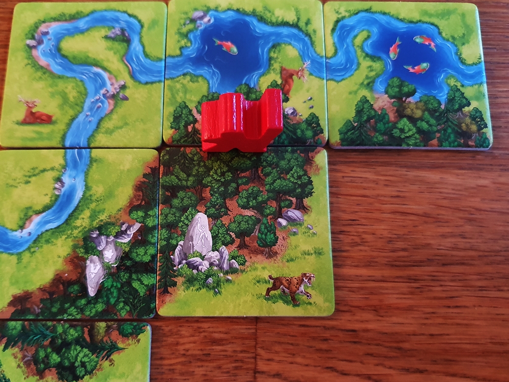 Meeple in der Urzeit Carcassonne Jäger und Sammler von Hans im Glück (Rezension) Spielecafé
