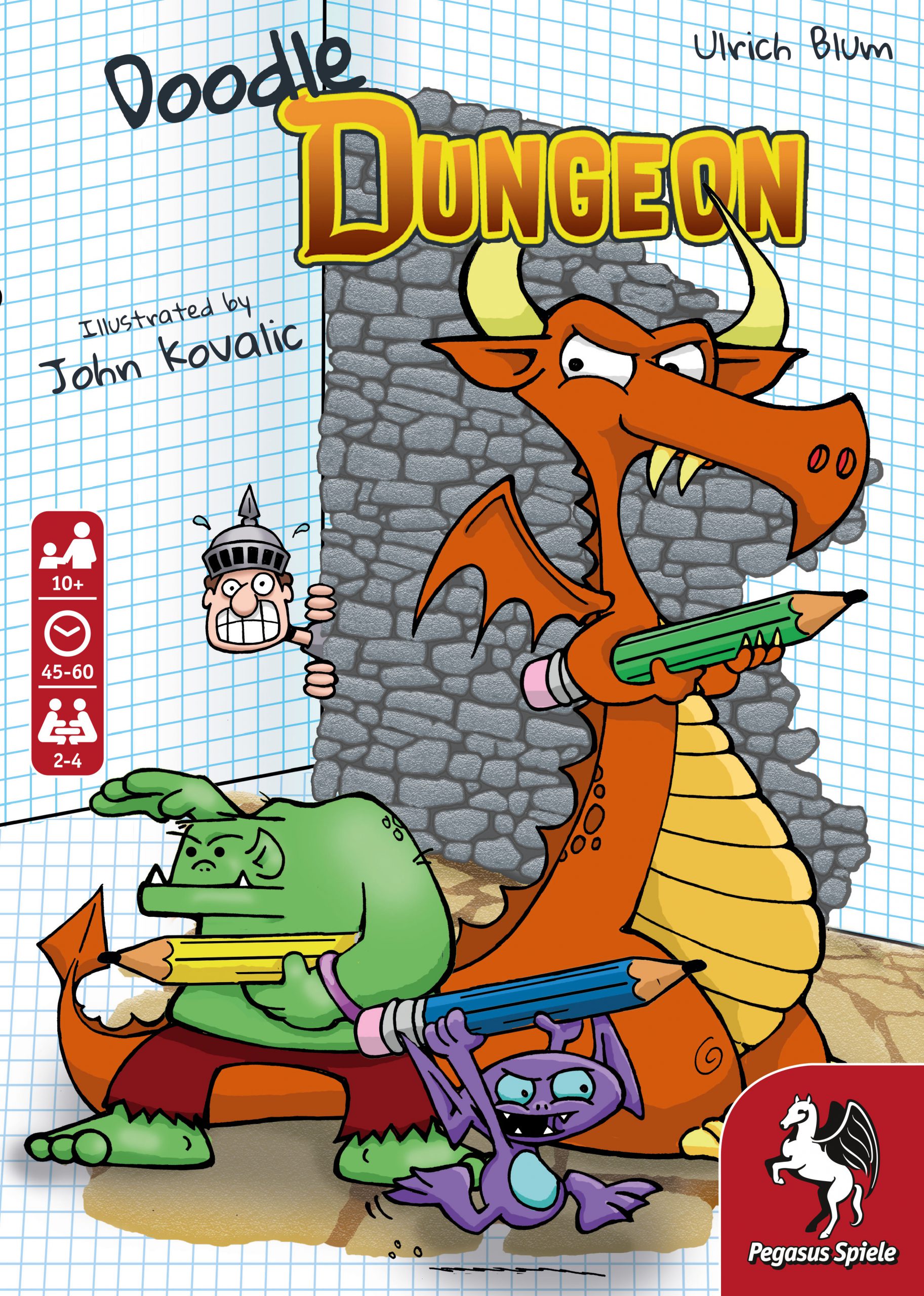Blick auf die Spielebox von Doodle Dungeon