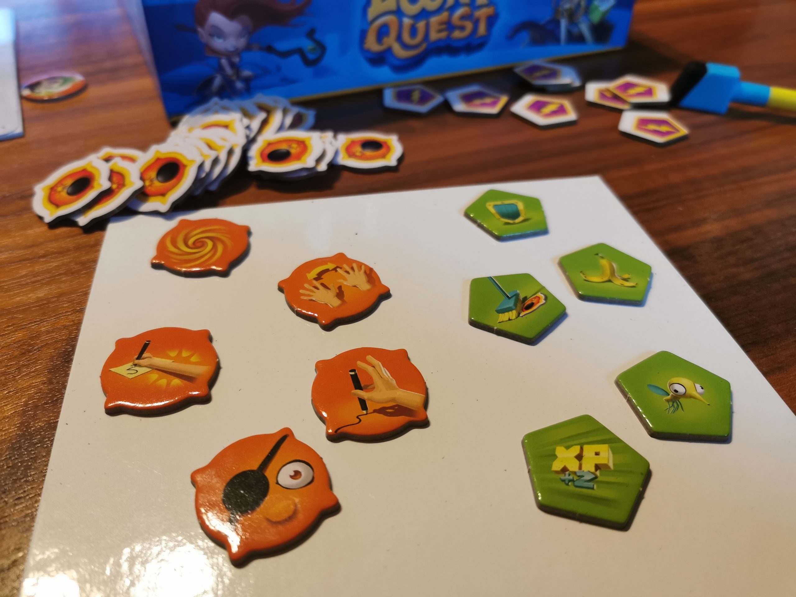 Loony Quest Straf- und Bonusplättchen