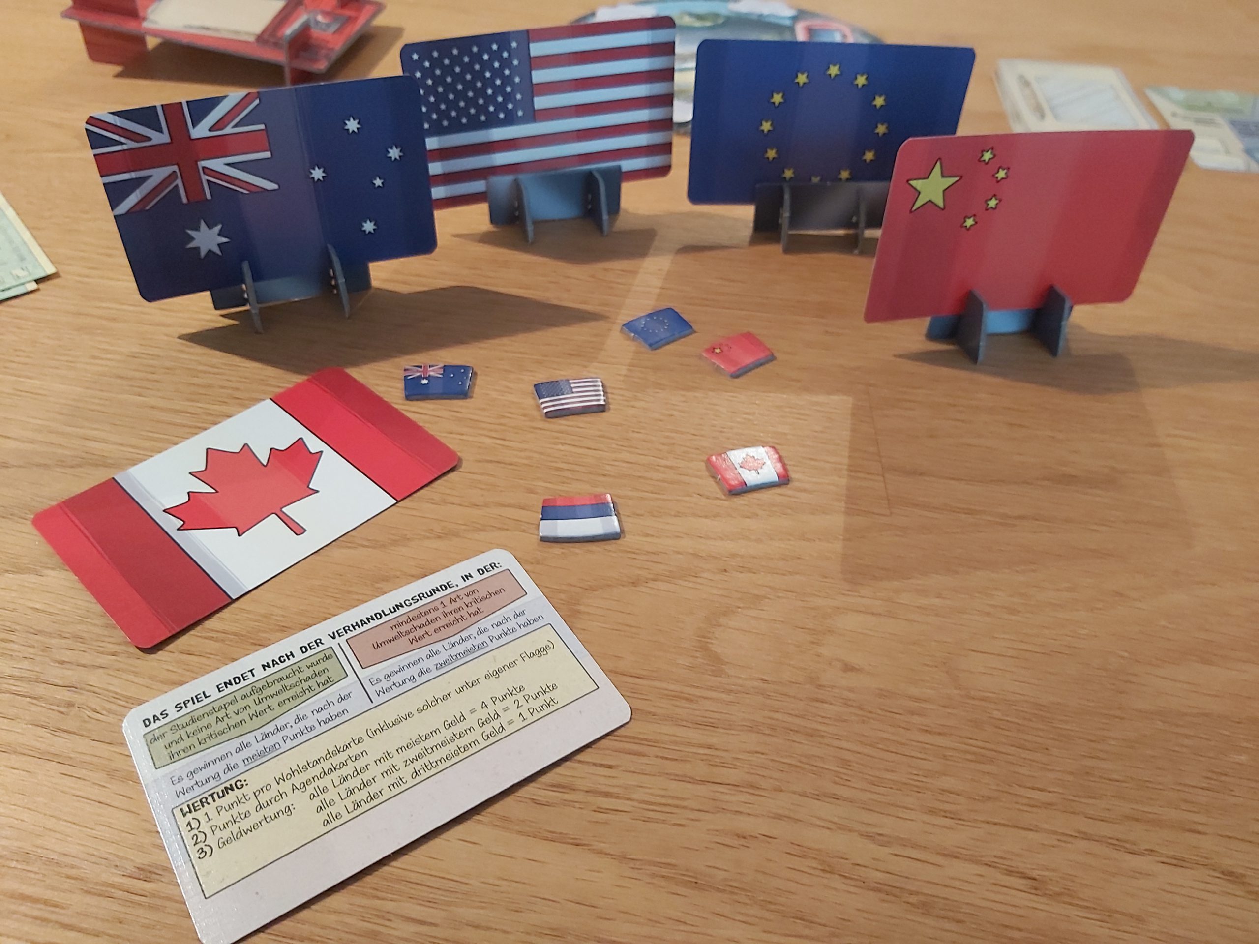 Zu sehen sind die Nationen, die zur Auswahl stehen.