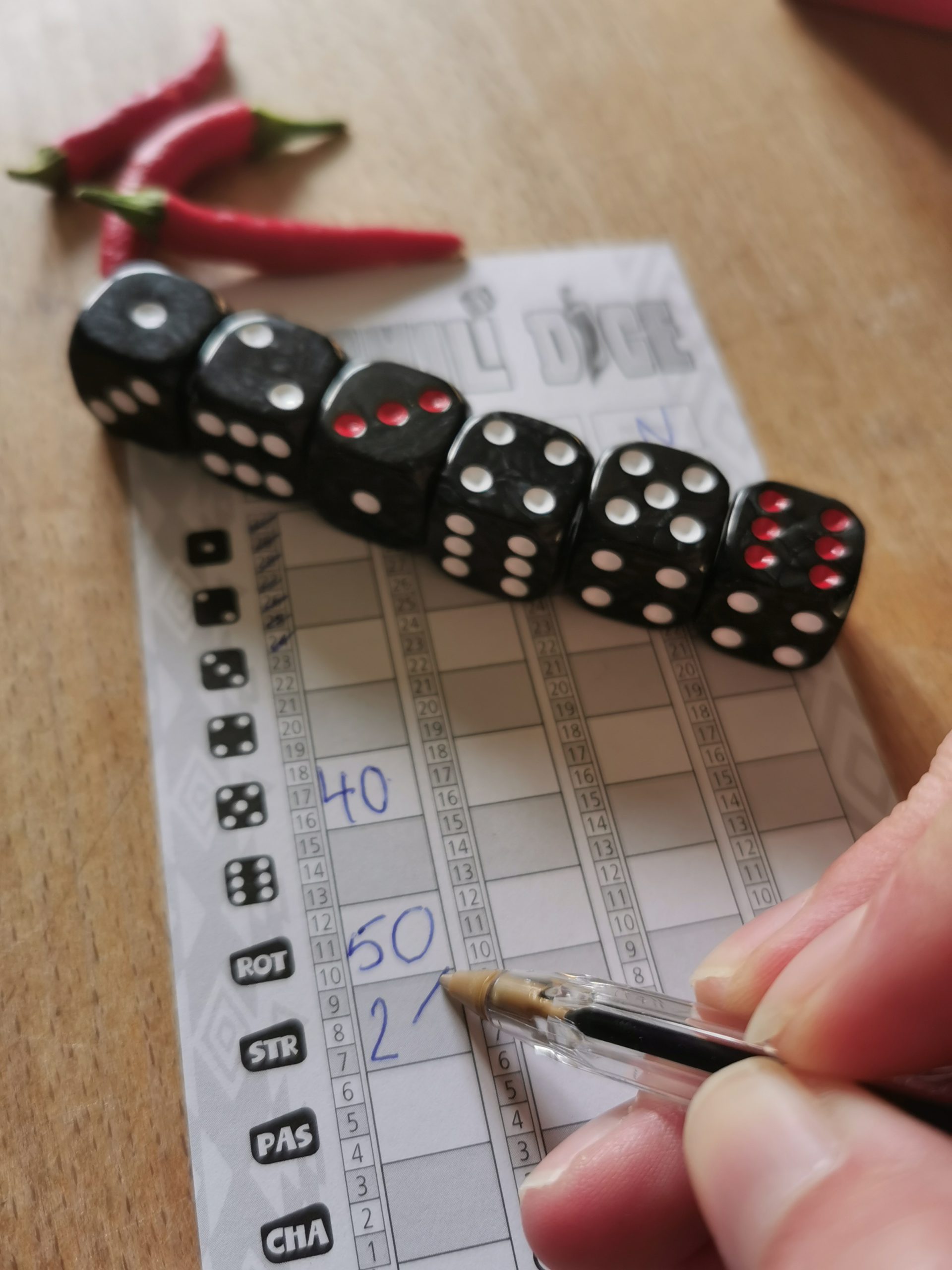 Chili Dice - 6 Würfel für eine Straße