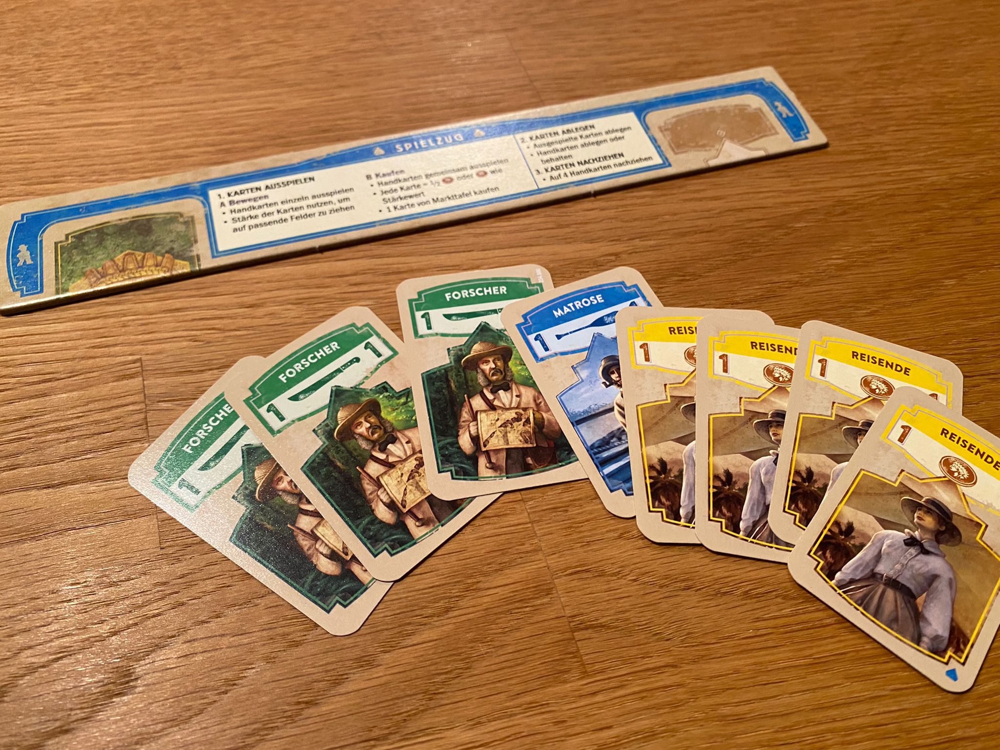 Das Startkartenset aller Mitspielenden.
