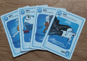 Zu sehen sind HOPS-Karten von Explodding Kittens.