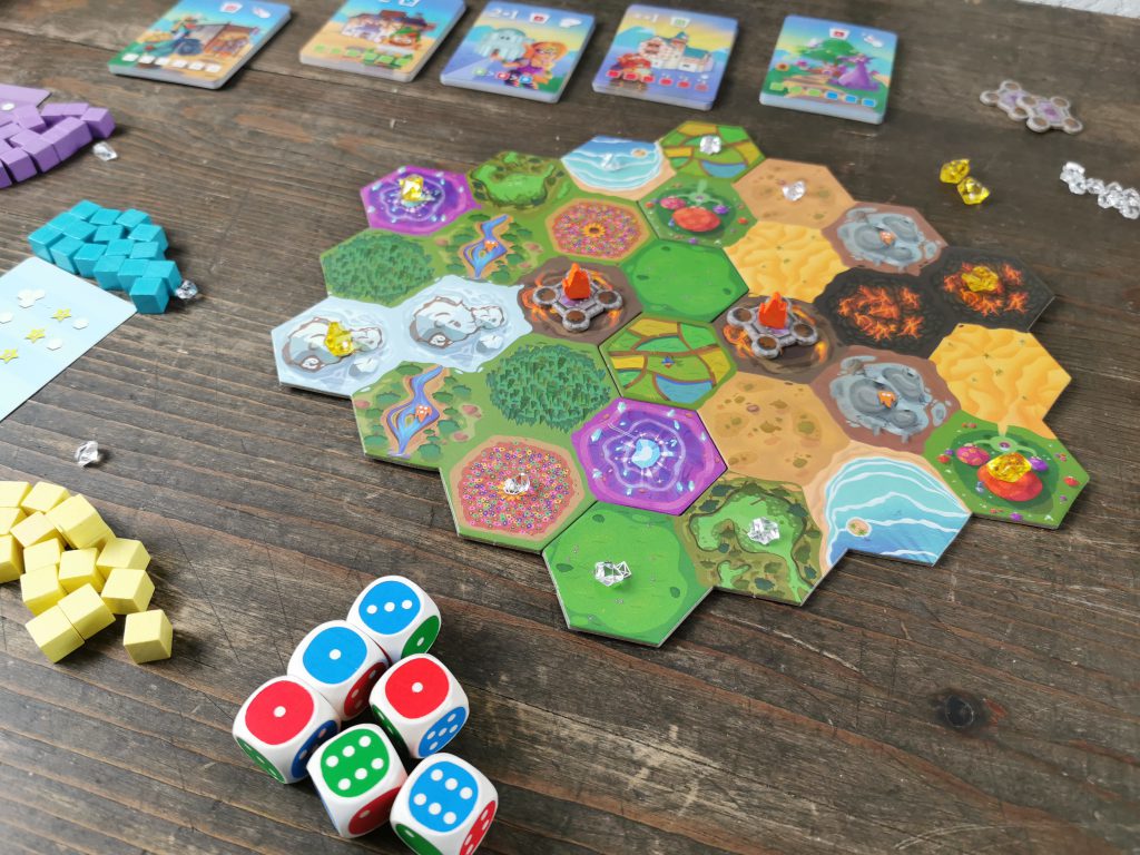 Würflkönig das Brettspiel | Aufbau für 4