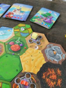 Der Würfelkönig ein Burgplättchen platzieren