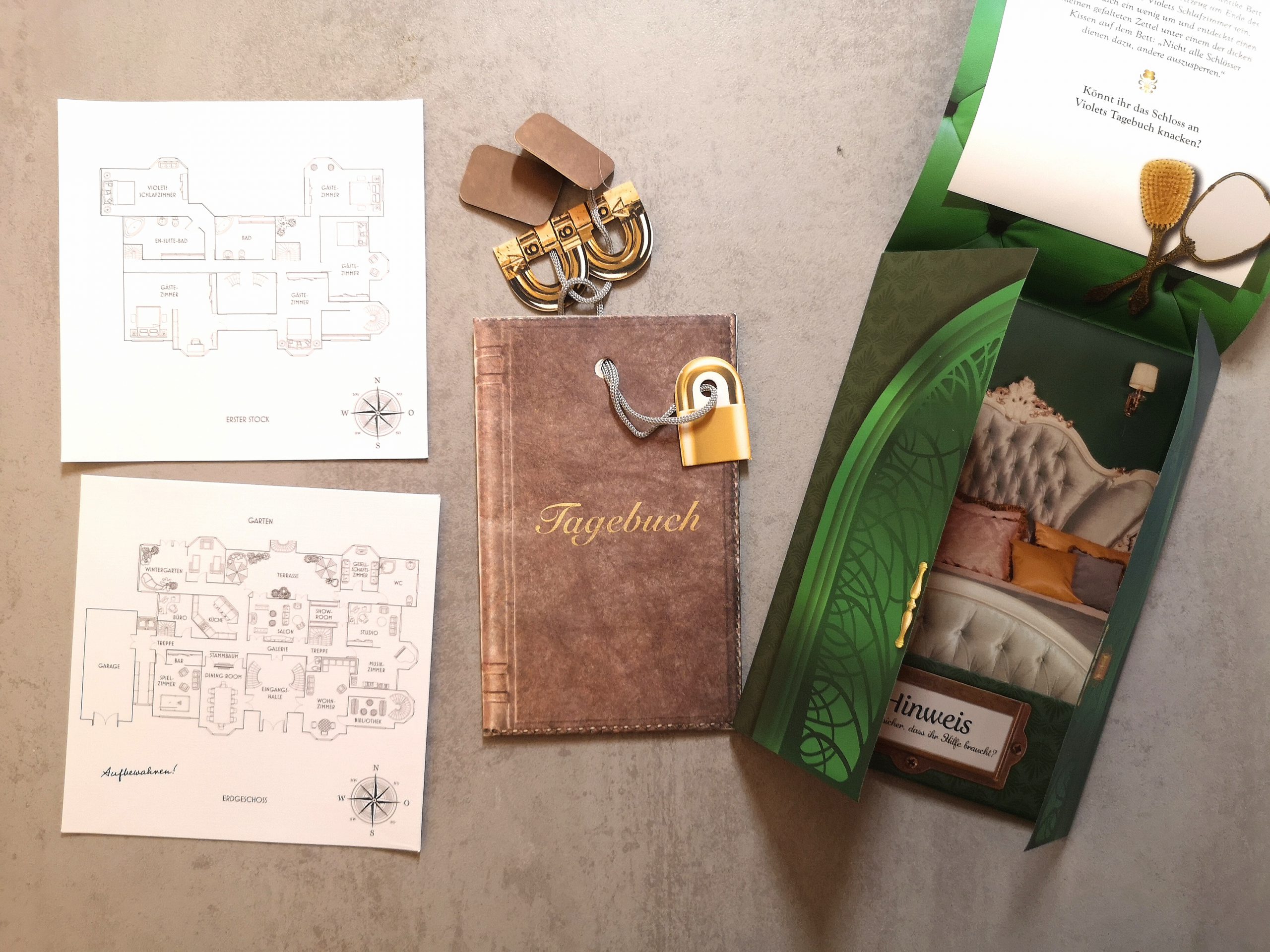 Im Umschlag lag hier ein Logikrätsel, bei dem verschlungene Fäden gelöst werden sollen