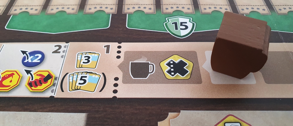 Die Leiste für die kleine Kaffeetasse, welche die Kaffeepause auslöst, sprich eine neue Runde