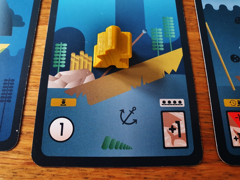 Spielfigur auf einer gewählten Karte