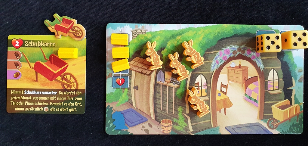 Spielertableau für Gelb