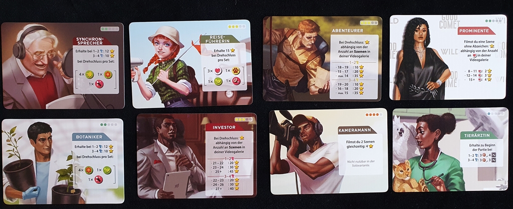 Karten mit unterschiedlichen Charakteren