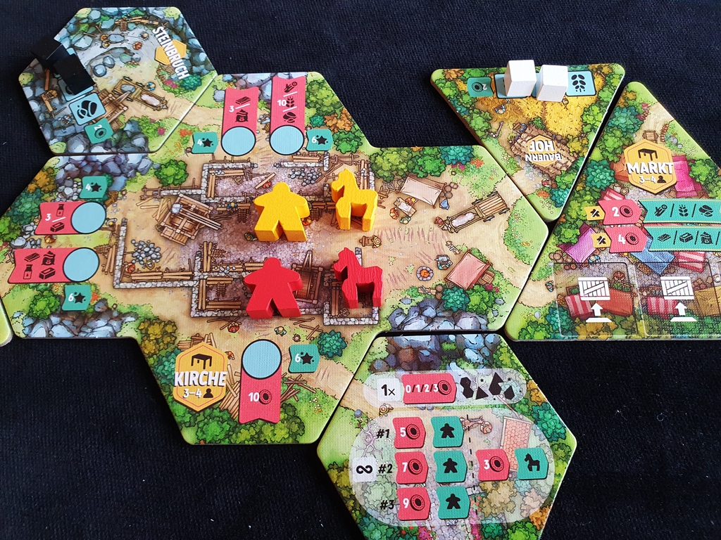 Startaufstellung für zwei Spielende