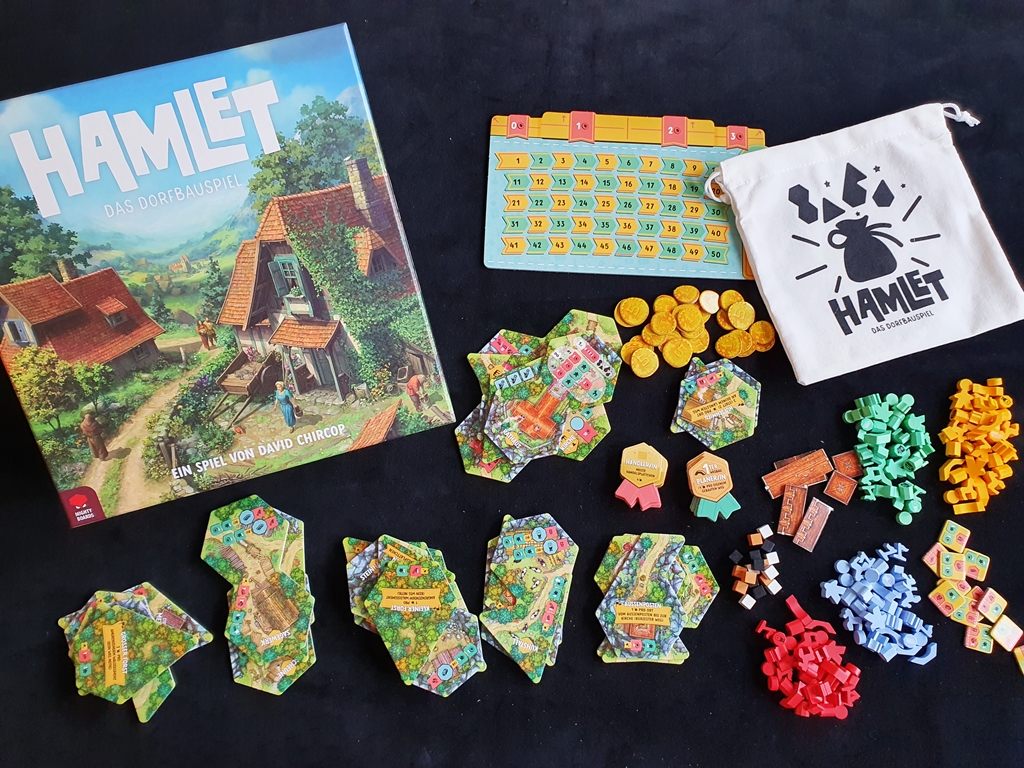 Spielkarton und Inhalt