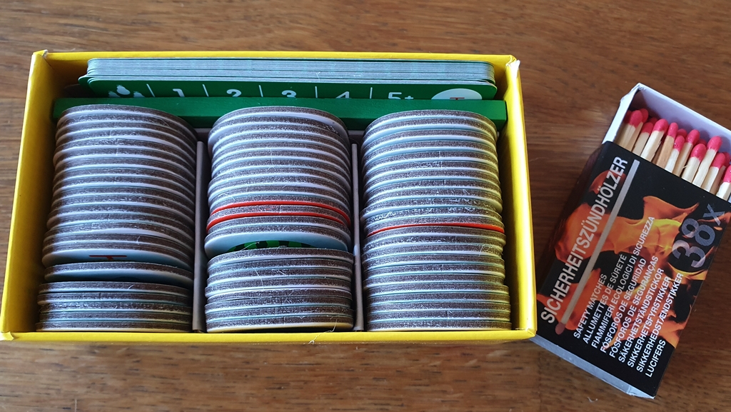 Das Material kompakt in der Schachtel.