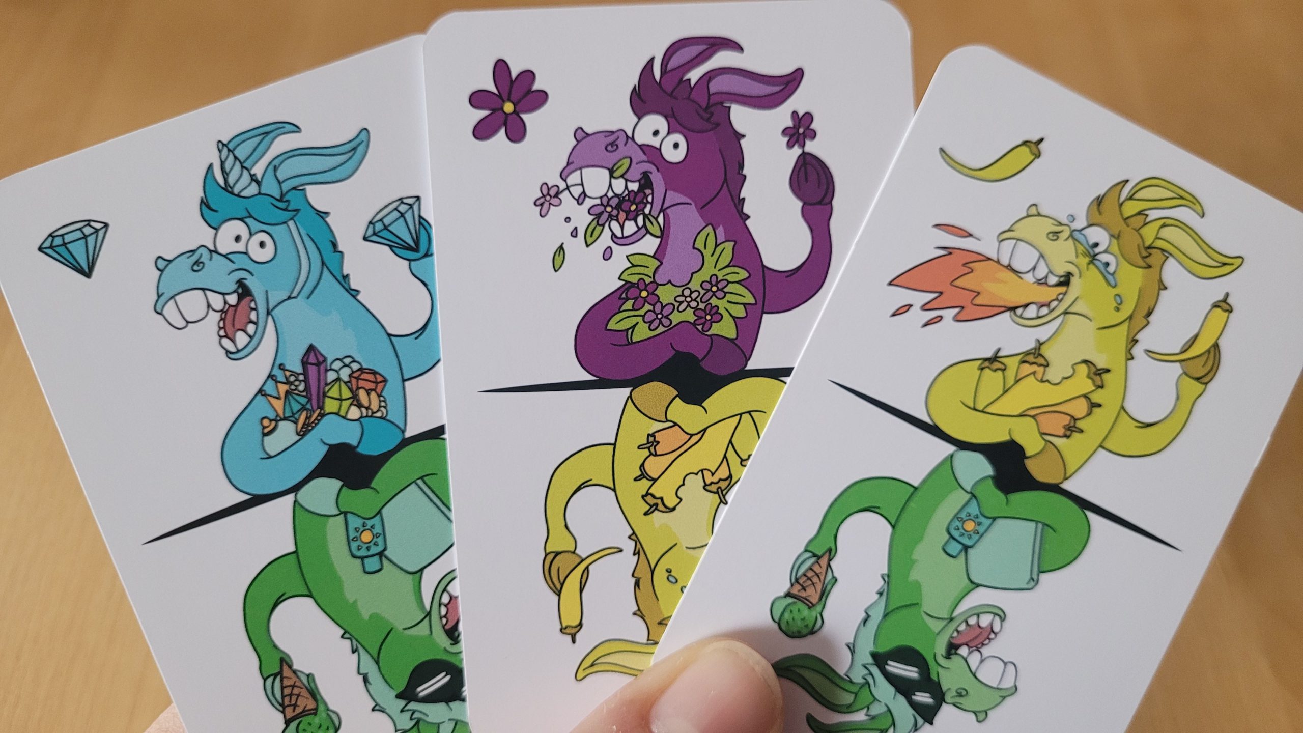 Kartenhand mit drei Karten