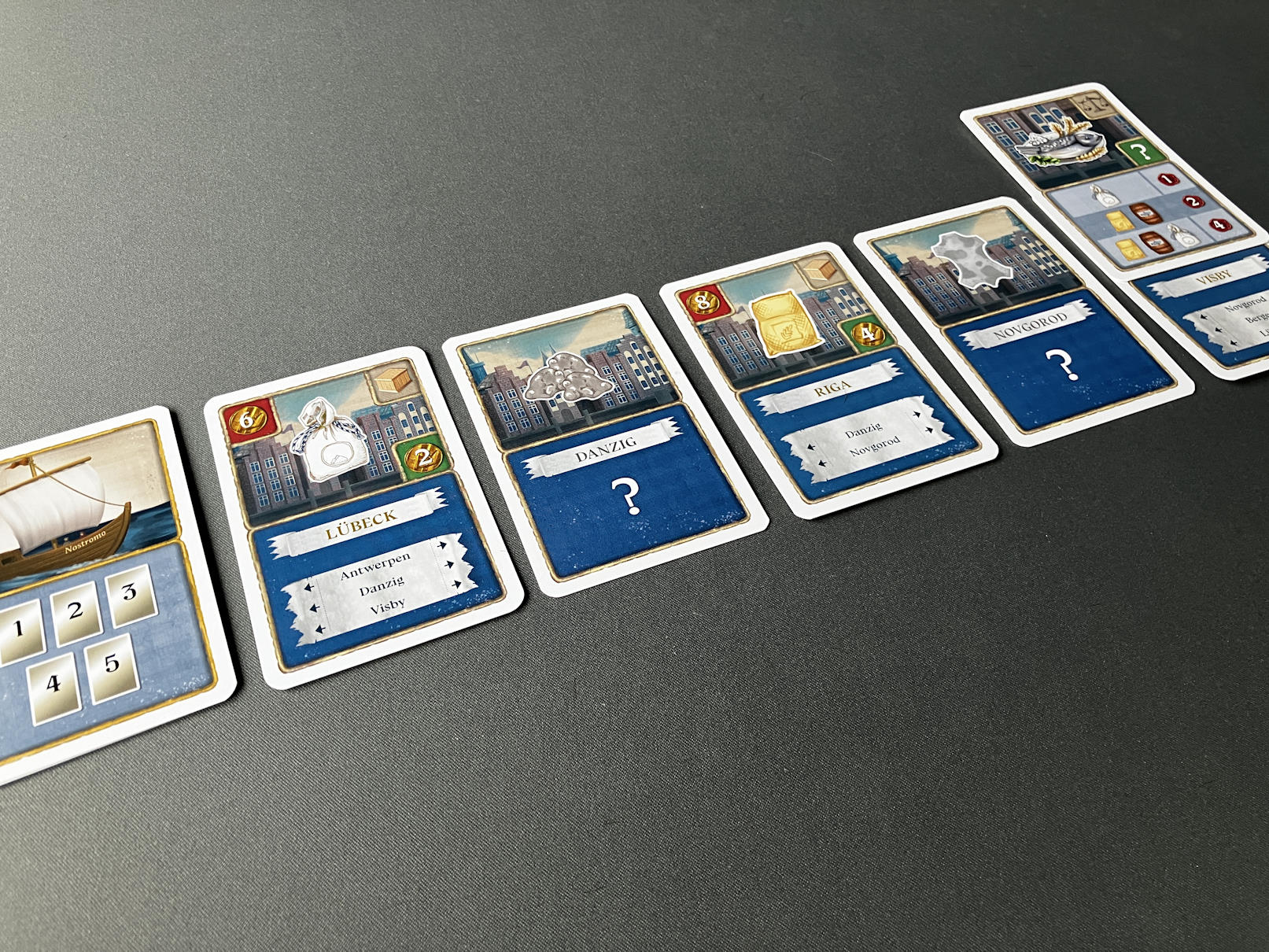 Beispiel für eine Segel- und anschließend Produktionskette in Spiel.