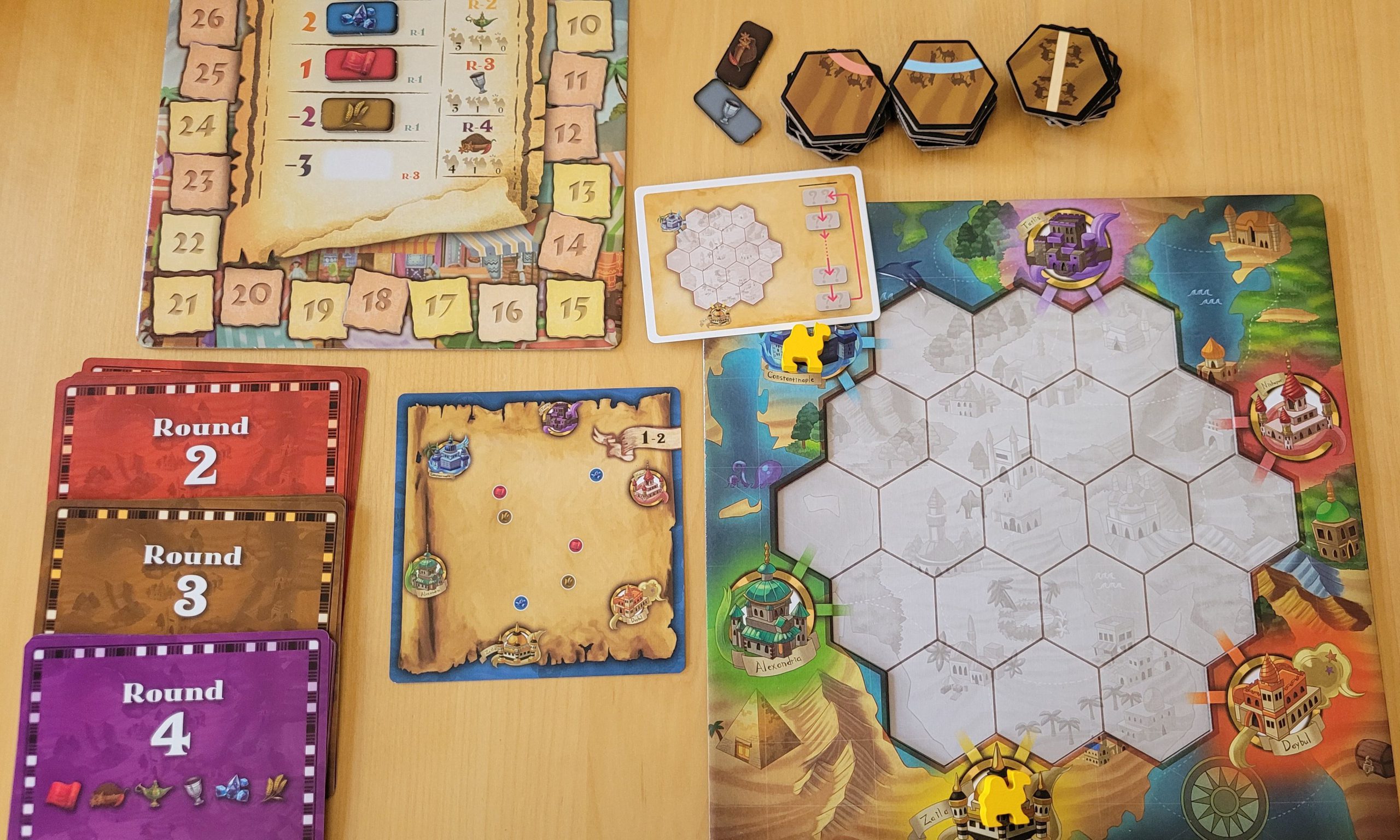 Spielaufbau zum Start einer Partie