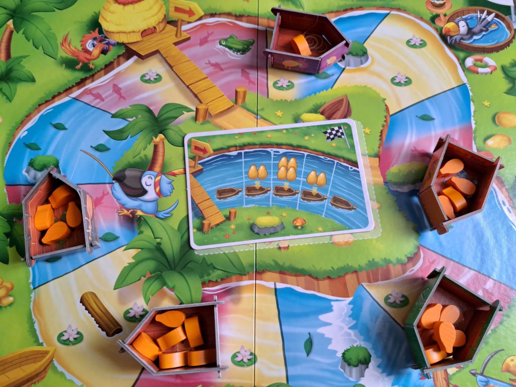 Die letzte Runde. Die Boote sind bereits voller Papayas.