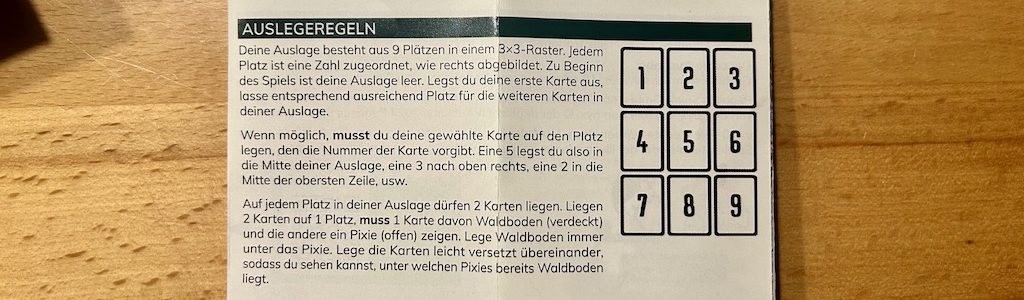 In der Anleitung wird sehr schön gezeigt, wie die Karten anzuordnen sind