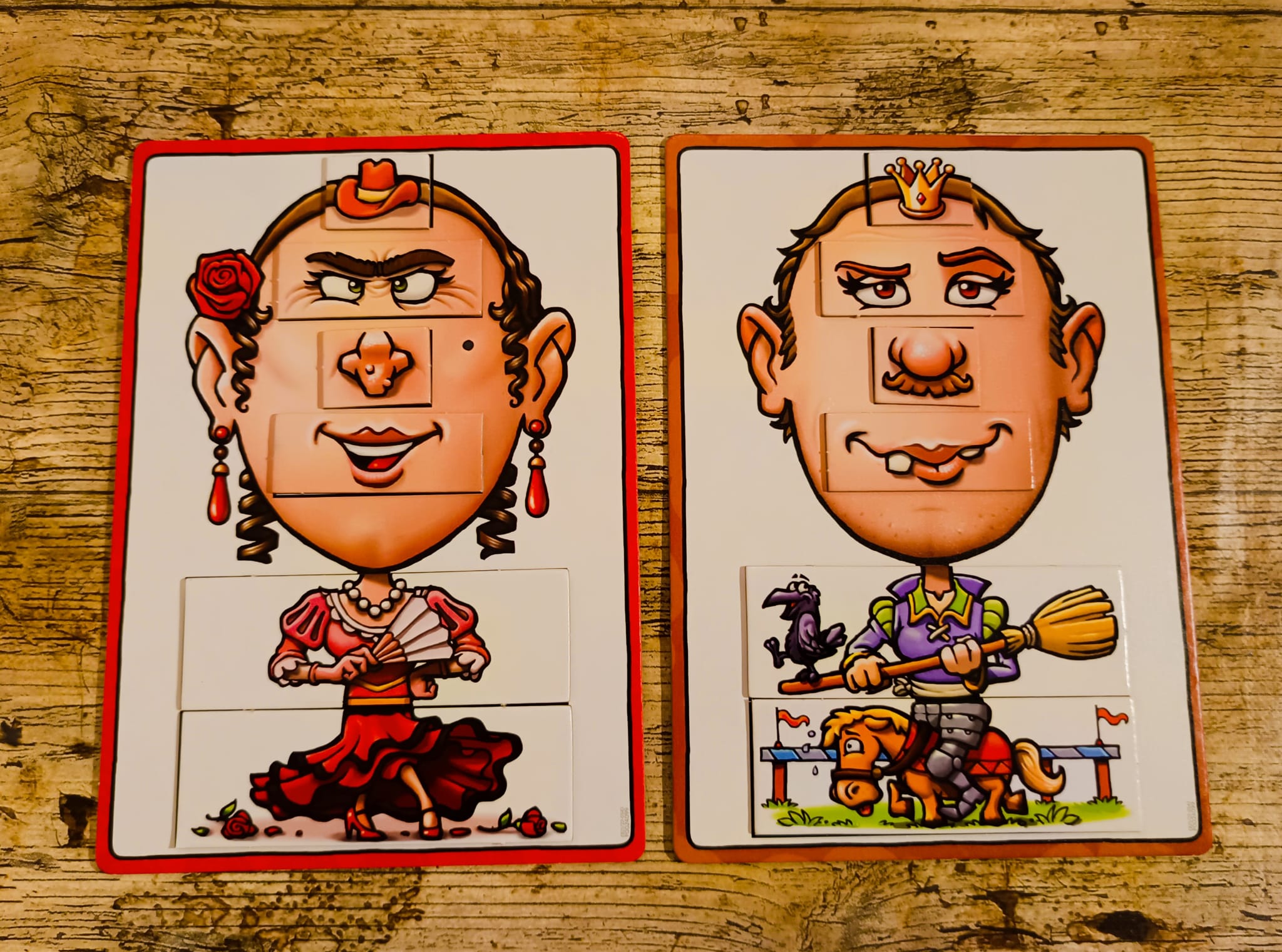 Augen, Nase, Mund, Ober- und Unterkörper bilden einzigartige Gestalten.