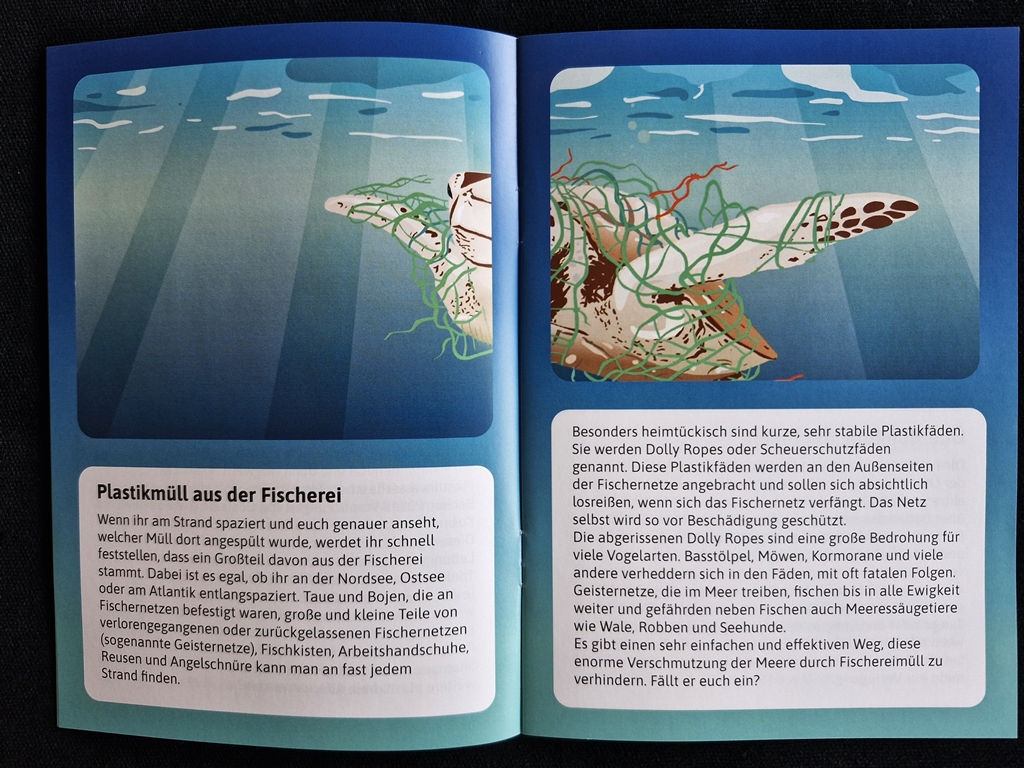 Doppelseite aus dem Begleitheft.