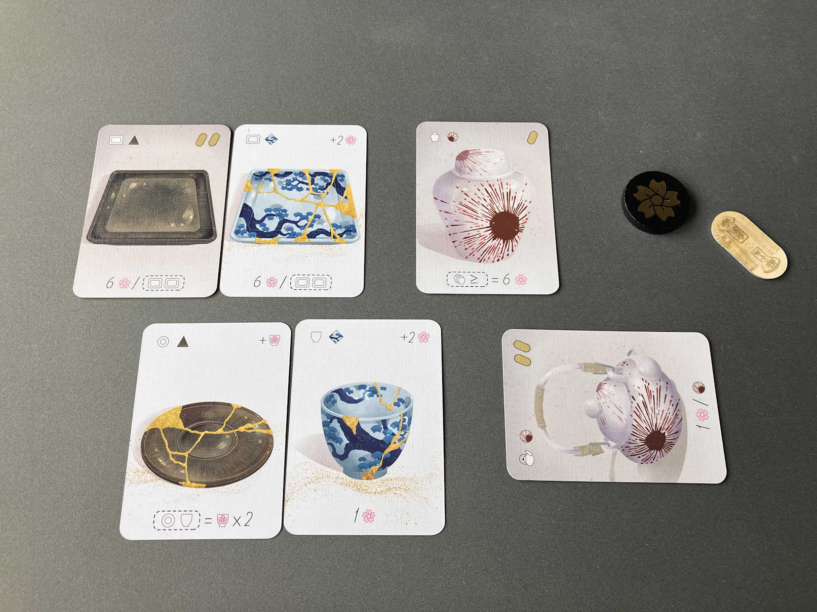 Spielszene: Punktezählen am Spielende.