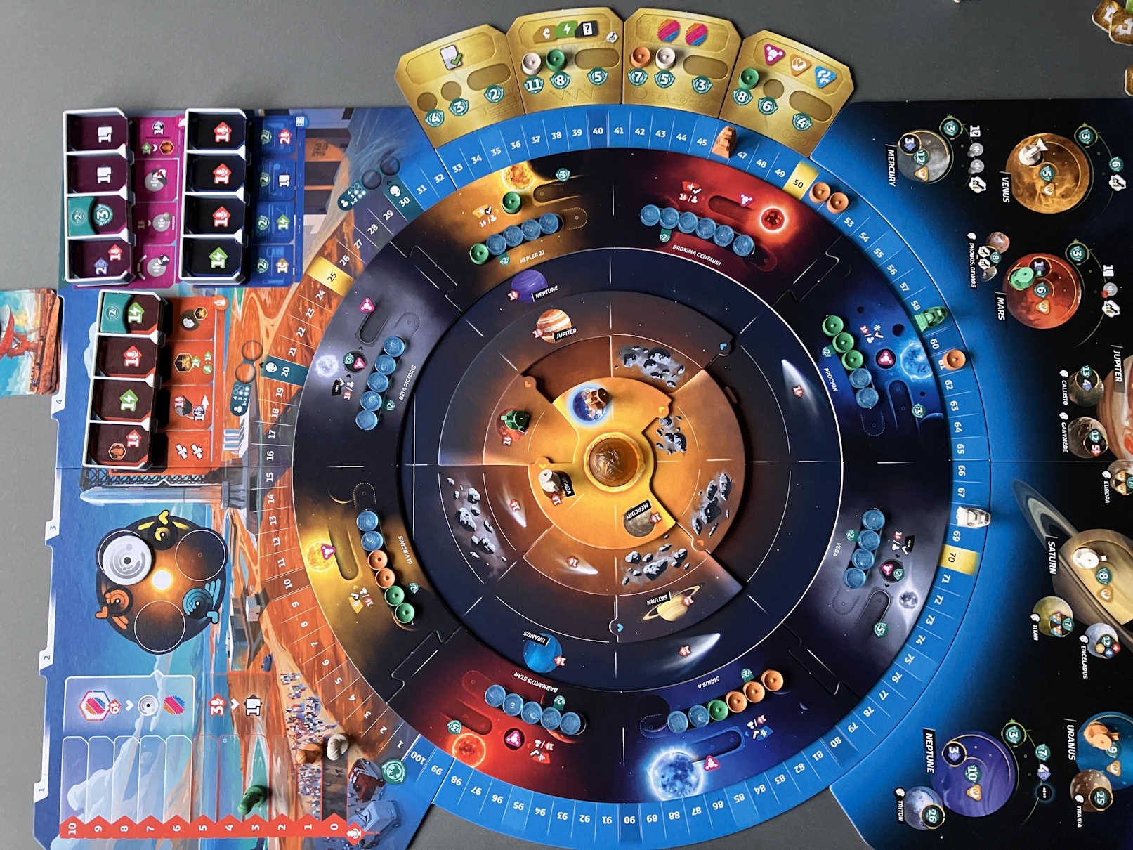 Spielplan und Material