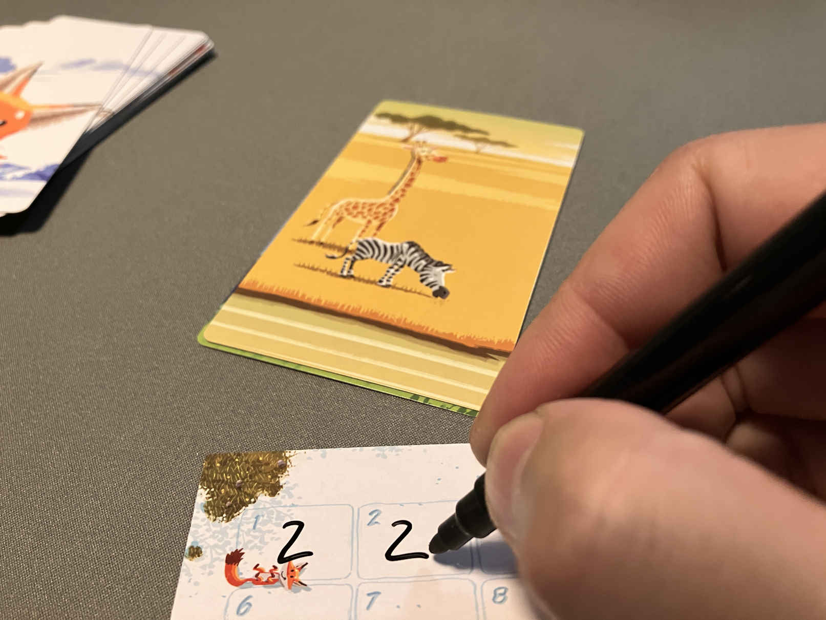 Die Anzahl der Tiere trägt jeder auf dem eigenen Bogen ein.