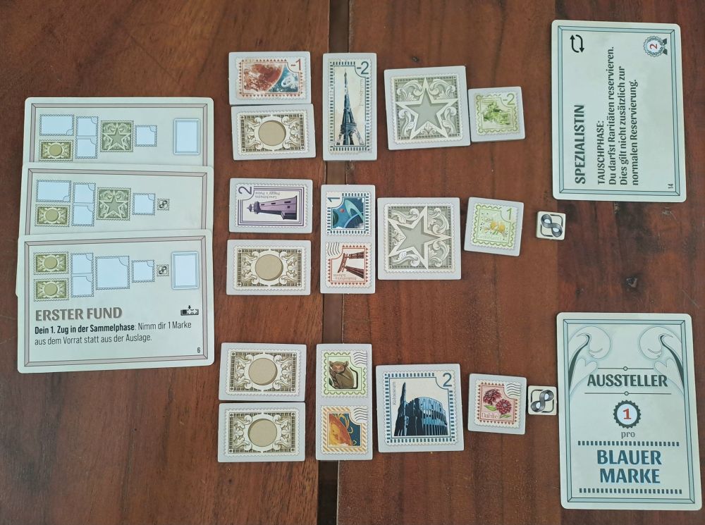 Zu sehen ist die Auslage für diese Runde.