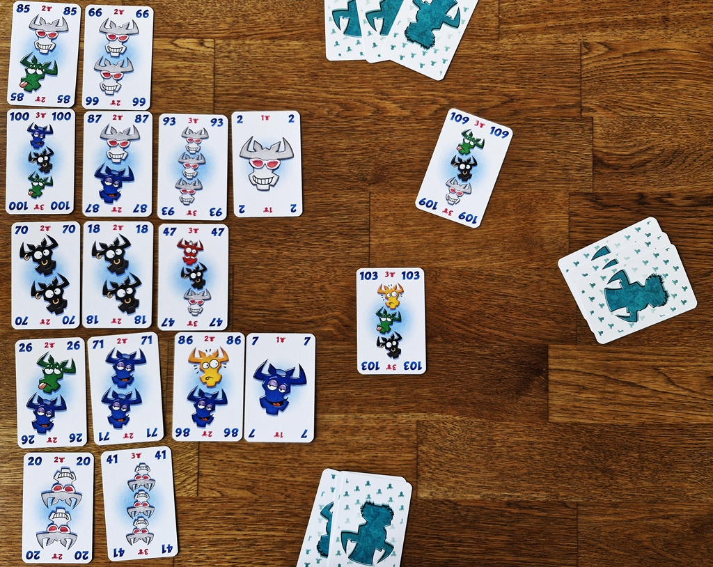 Situation im fortgeschrittenen Spiel.