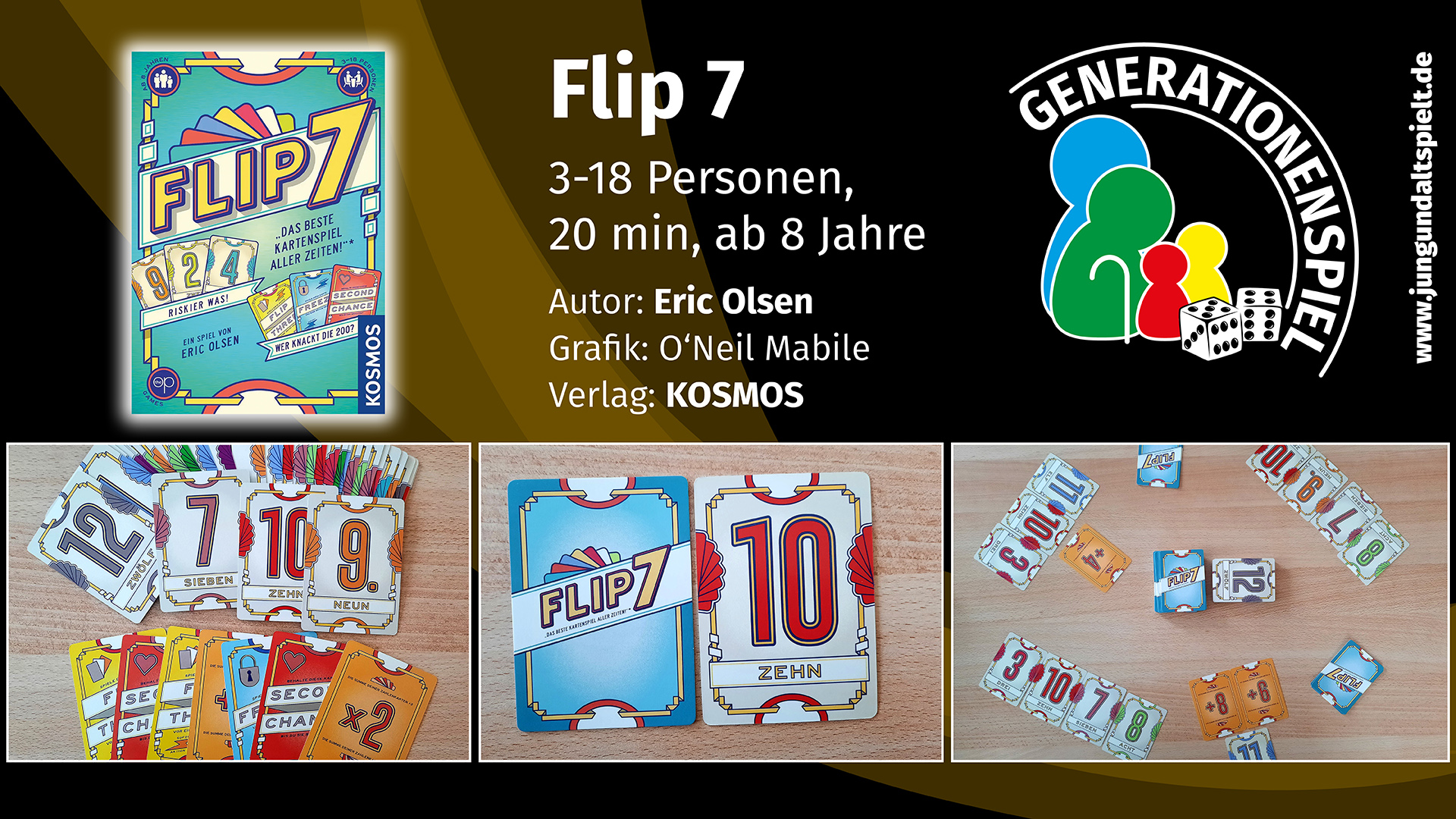 Flip 7: Ausgezeichnet mit dem Generationenspiel Siegel