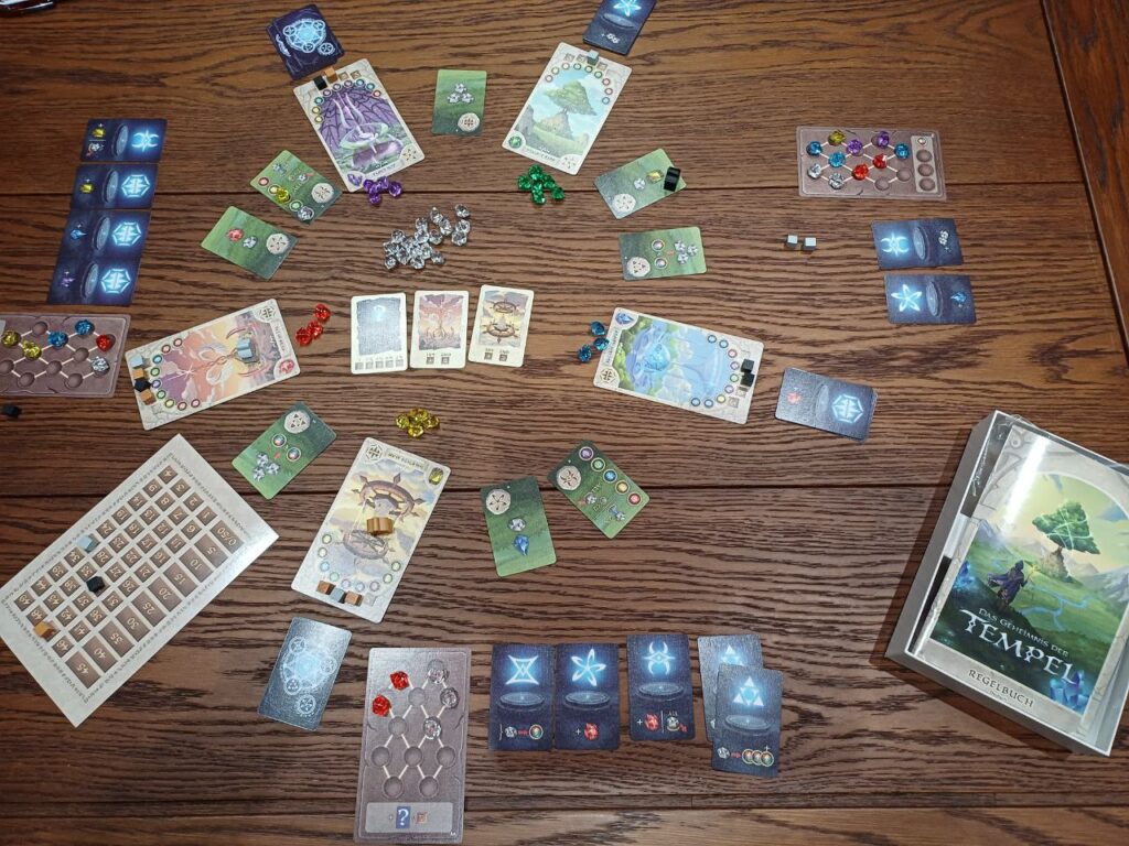 Spielaufbau kurz vor Ende