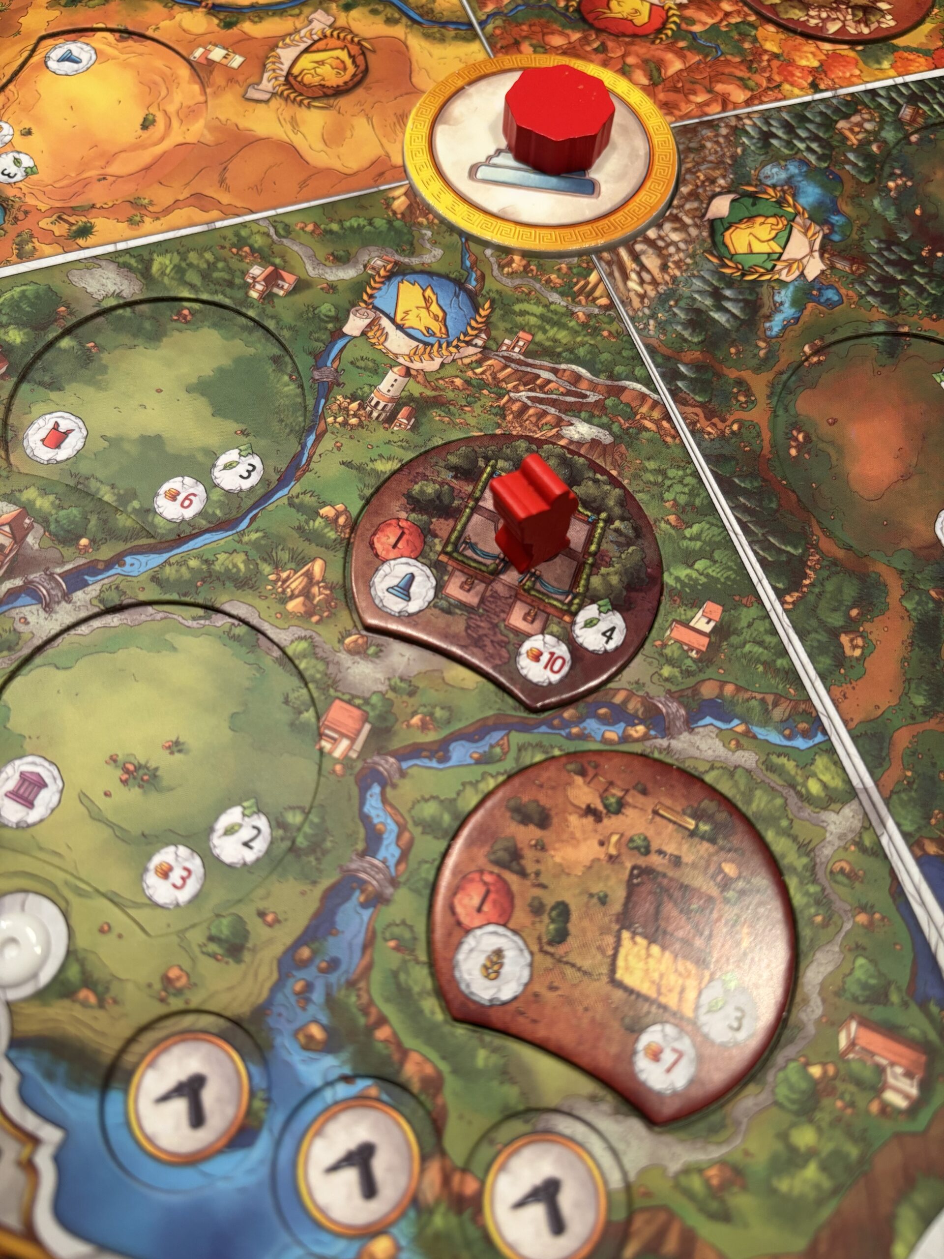 Teilansicht Spielbrett Age of Rome