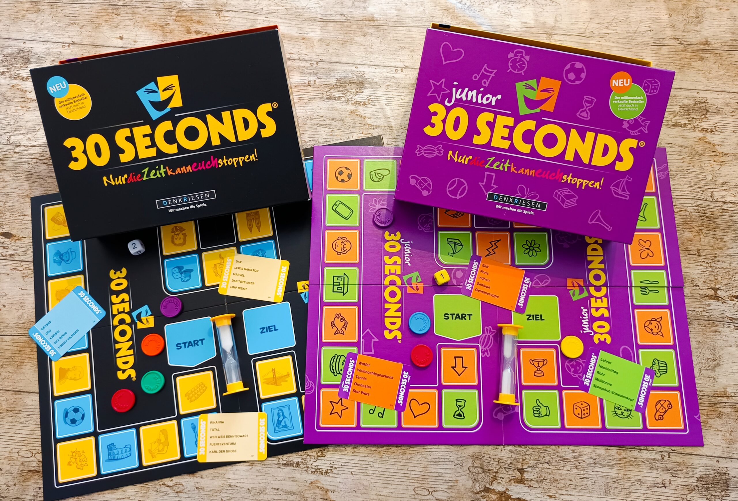 Spieleschachtel und Inhalt.