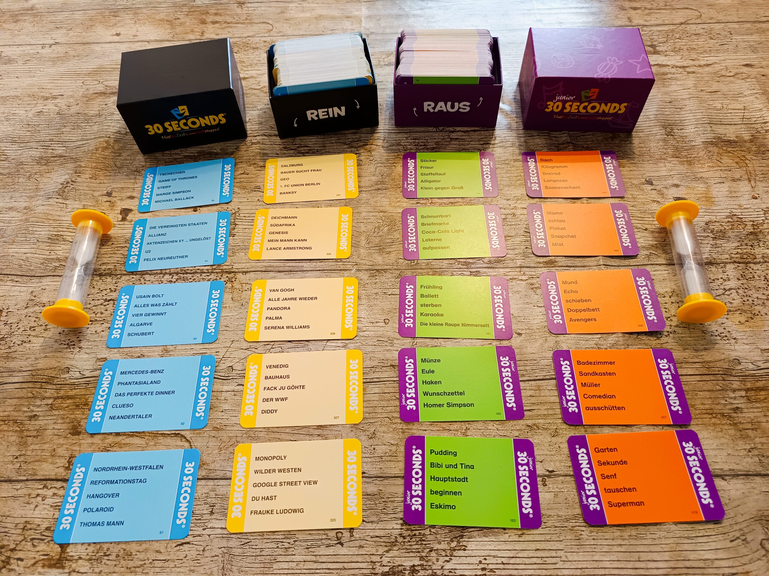 Auf den Karten stehen lediglich die 5 Begriffe. So kann man sich gut auf die Fakten konzentrieren. 