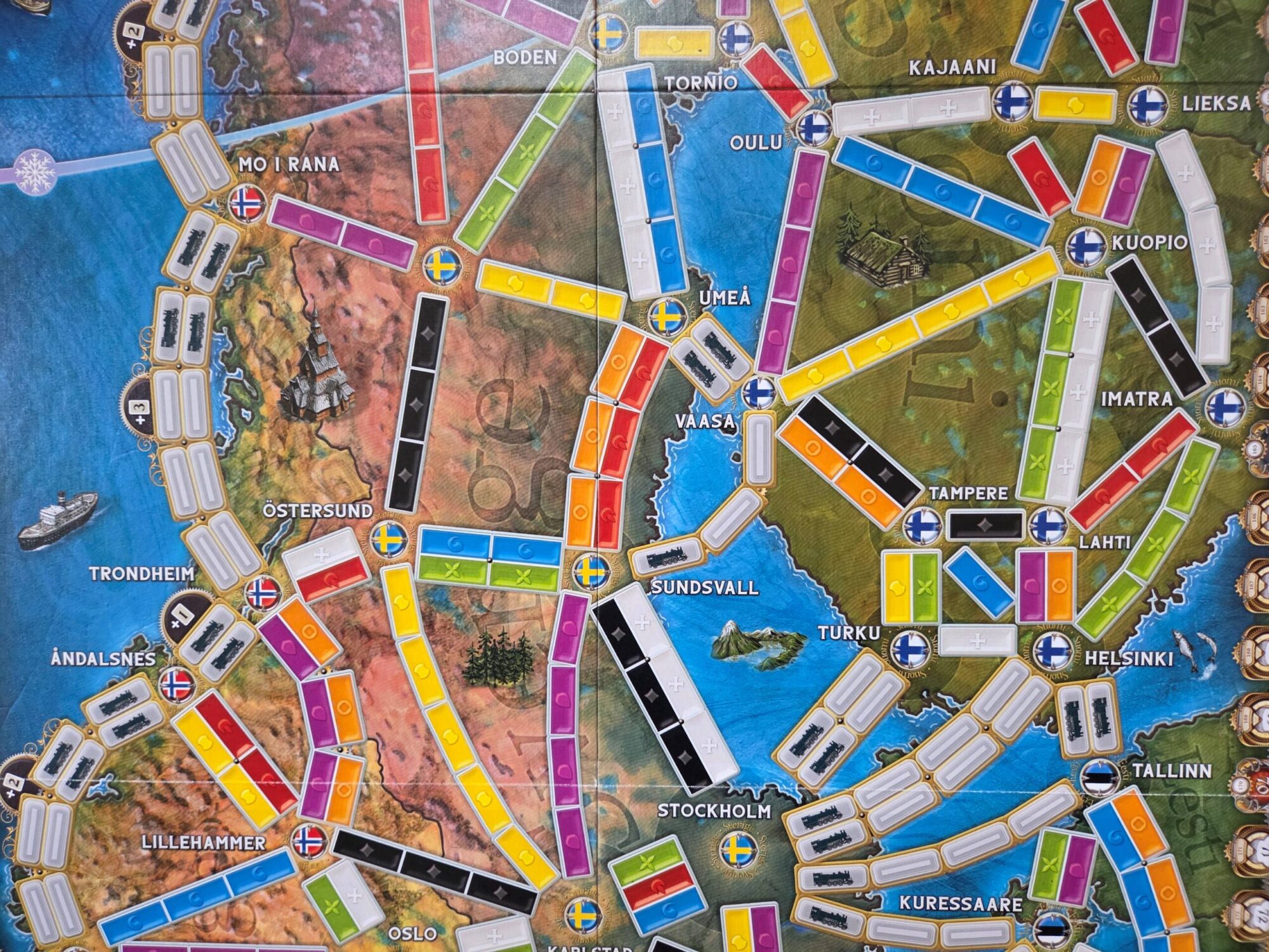 Ein kleiner Ausschnitt der Polarlichter-Karte.