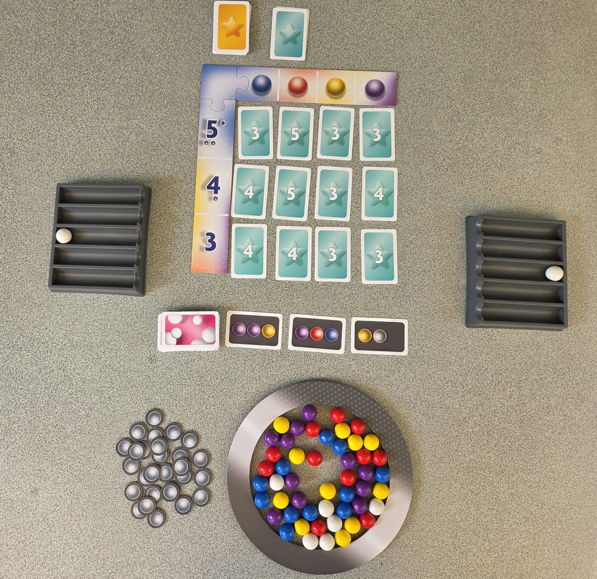 Color Craze: Spielaufbau für zwei Spielende!