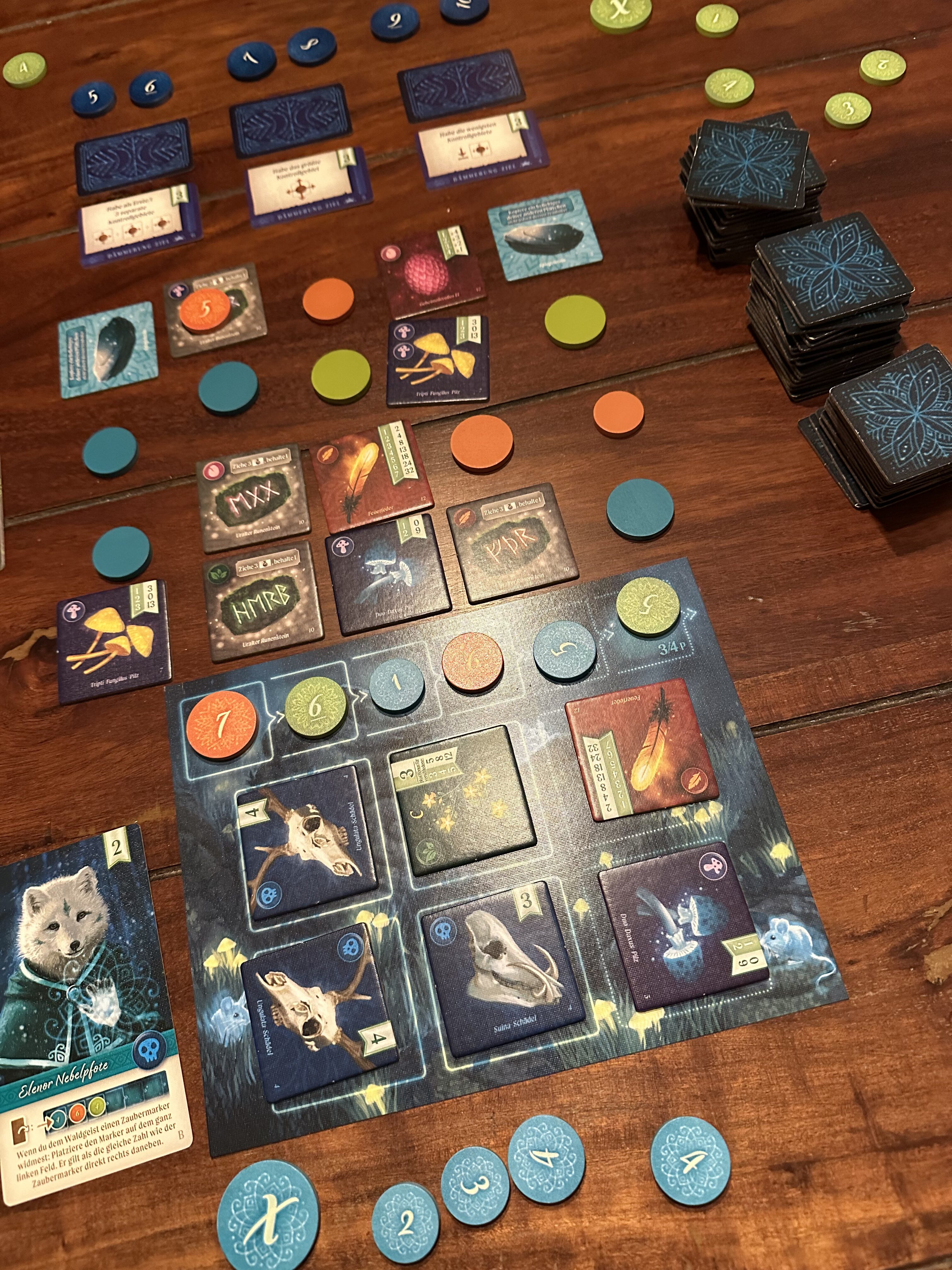 Nocturne: Spielaufbau einer laufenden Partie