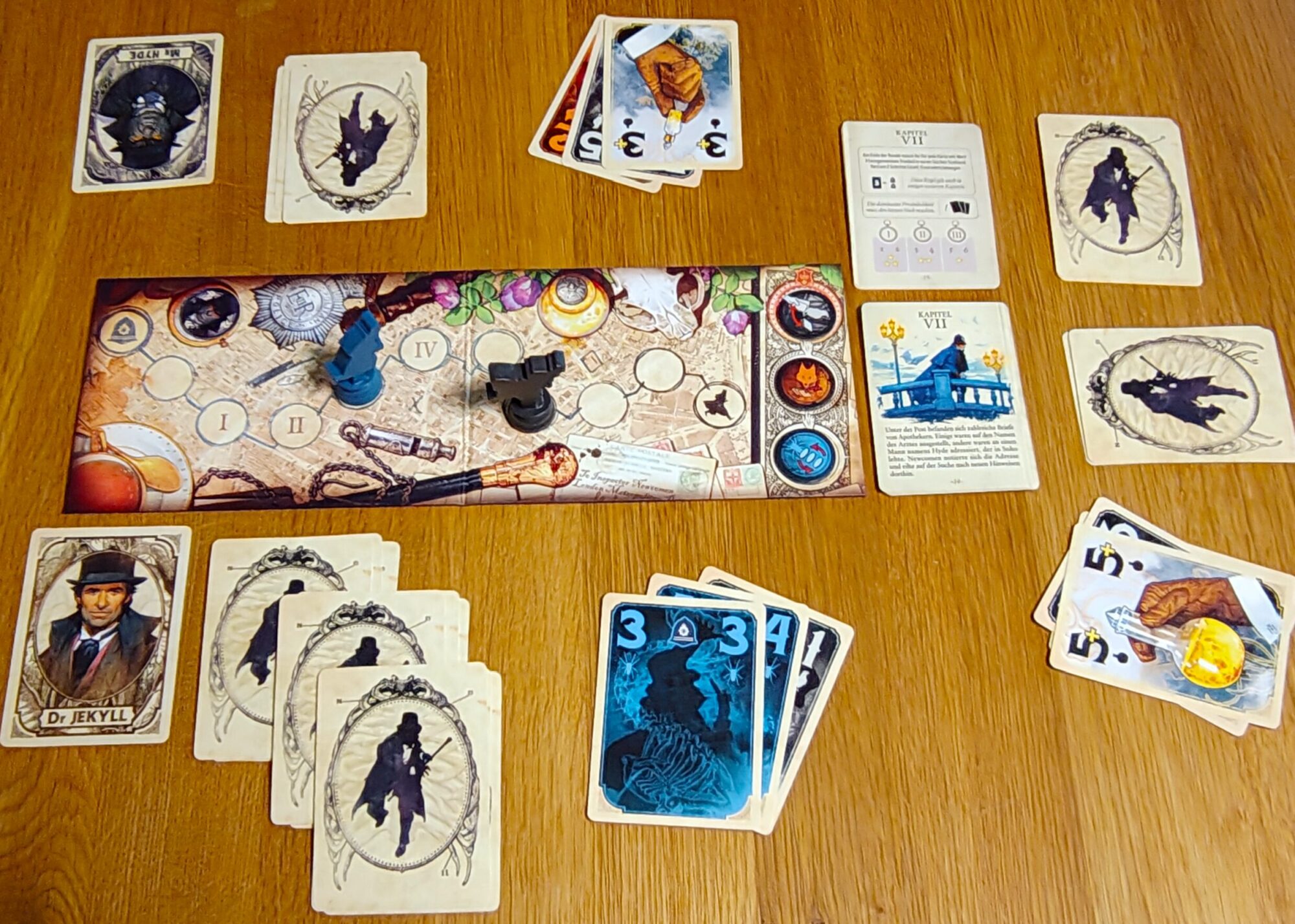 Jekyll & Hyde vs Scotland Yard: Spielsituation in Kapitel 5 