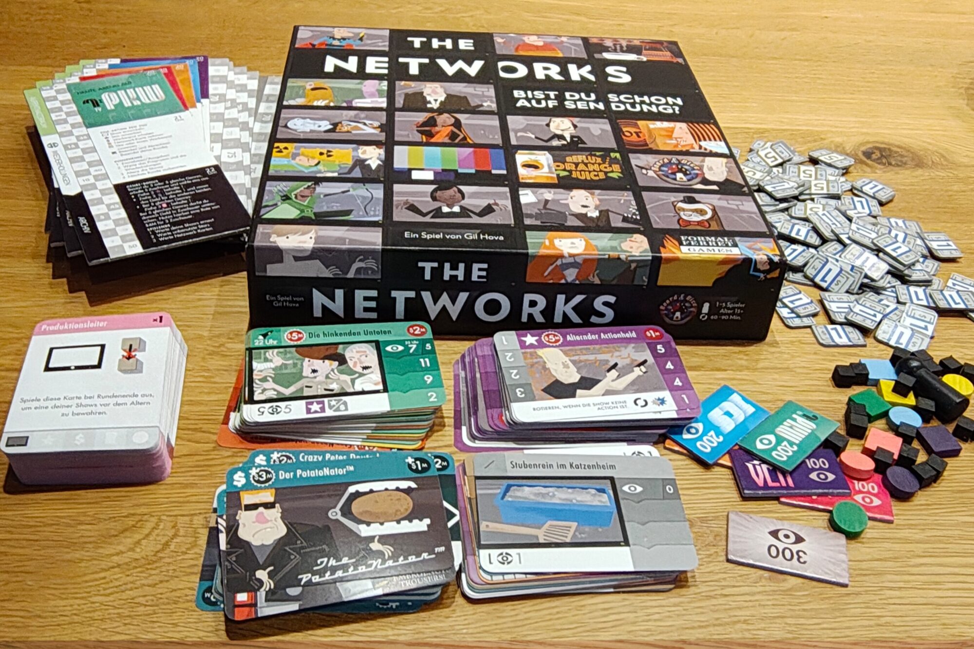 The Networks: Spielmaterial und Karton