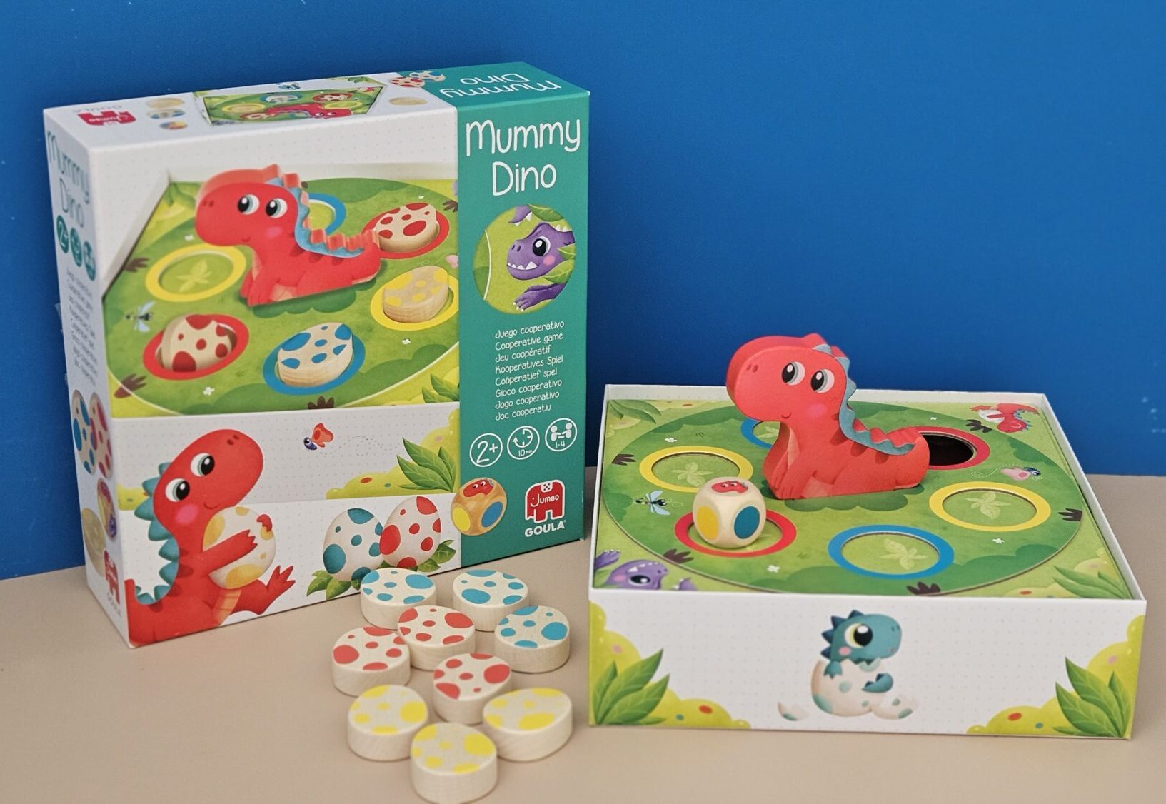 Mummy Dino: Karton und Spielmaterial