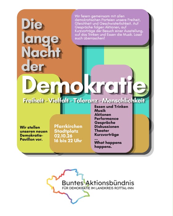 Plakat der Langen Nacht der Demokratie 2026